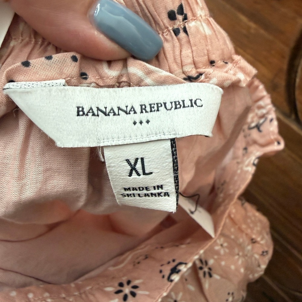 Banana Republic Pink Bandana Paisley Cotton Maxi Skirt XL Embroidered Border NEW - Picture 4 of 9